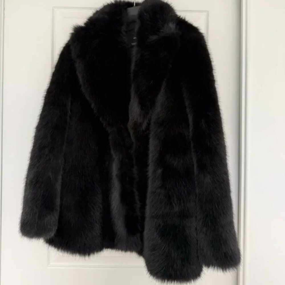 Mango Faux Fur Coat